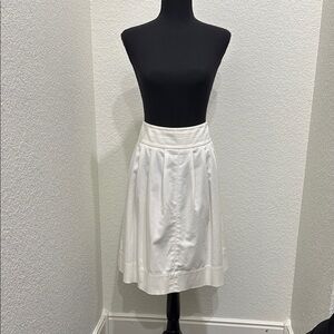 Rafaella White Knee-Length A-Line Skirt